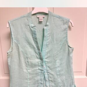 Tweeds  Women's Aqua Sleeveless Top